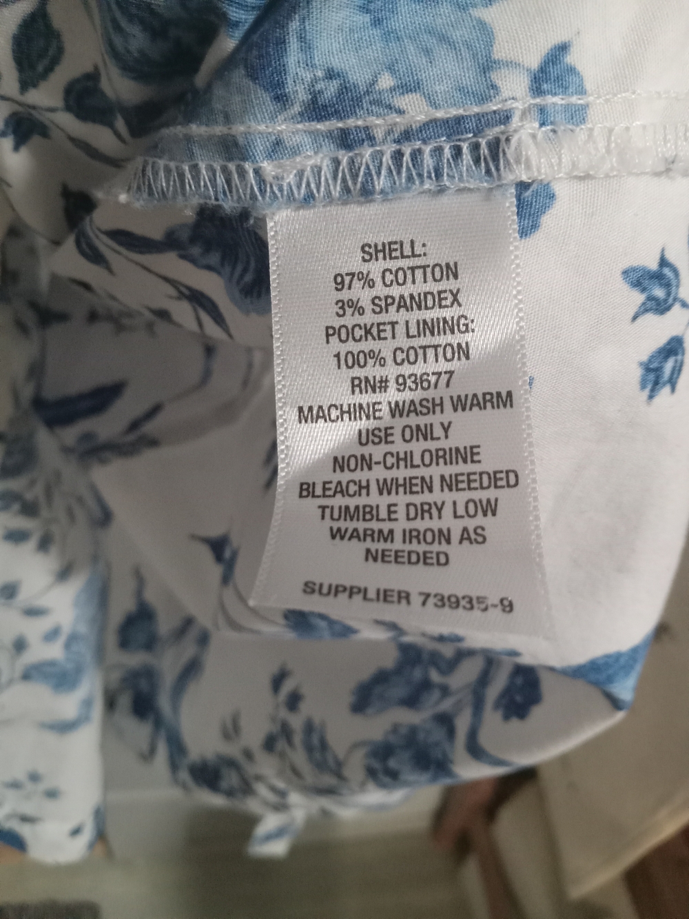 Floral Button Up Midi Dress in Blue and White - Picture 3 of 10